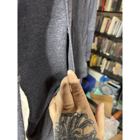 Free Country Denim Blue Snap Collar Jacket Button Front Pockets Textured - Picture 5 of 16